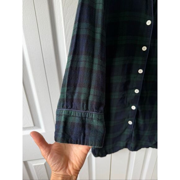 J Crew Women’s Plaid Small Flannel Sleep Shirt Pajamas - Picture 2 of 6